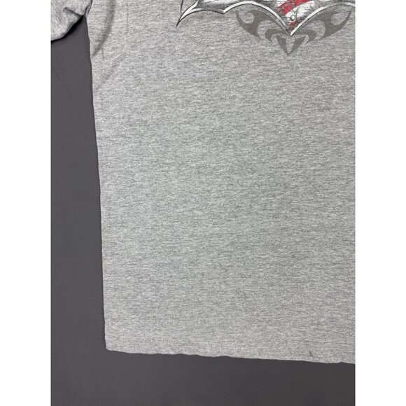 Vintage Y2K USA Eagle America Flag Grey Shirt Medium Tribal Signal Grey Faded T - Picture 6 of 16